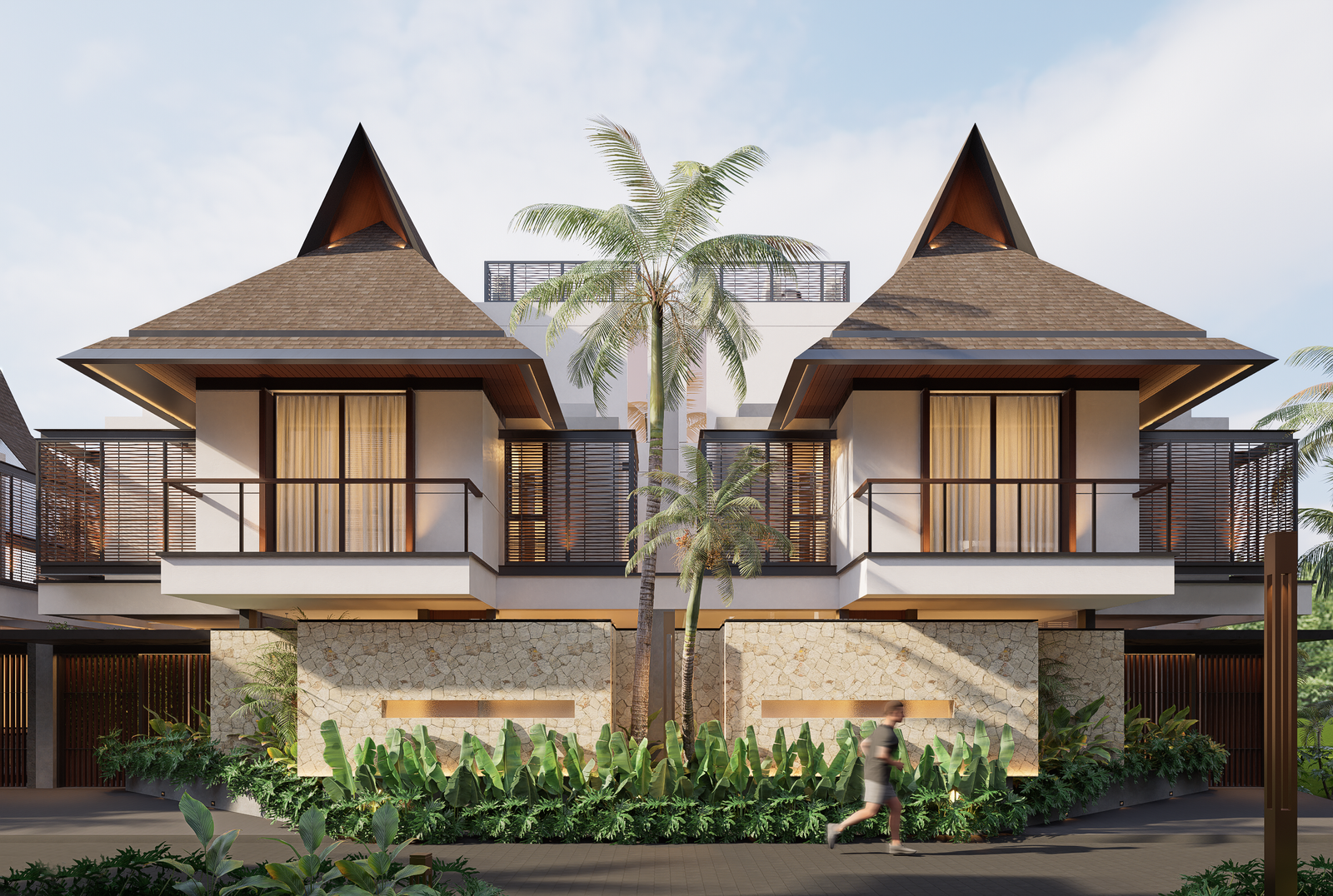 Freehold: Brand New Modern Architecture Tropical Villa in Canggu