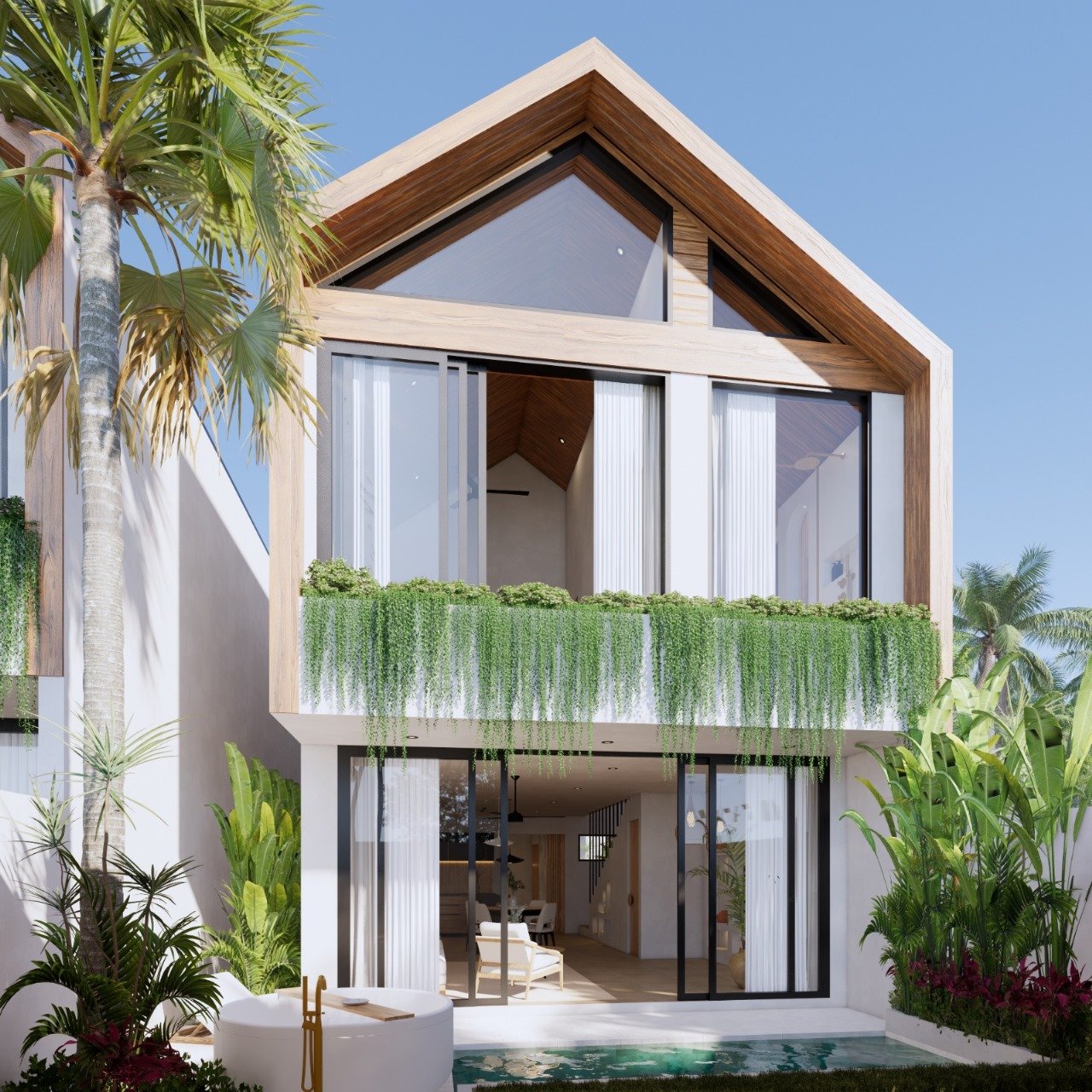 Modern 2-Bedroom Villa in Kerobokan Forsale - Leasehold