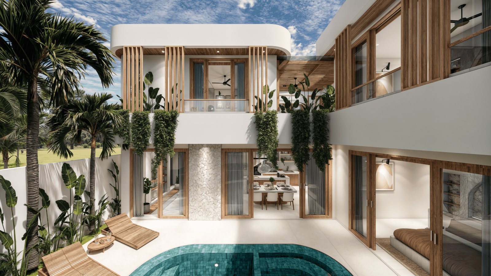 Four Bedroom Riverfront Villa in Umalas Bali - Leasehold