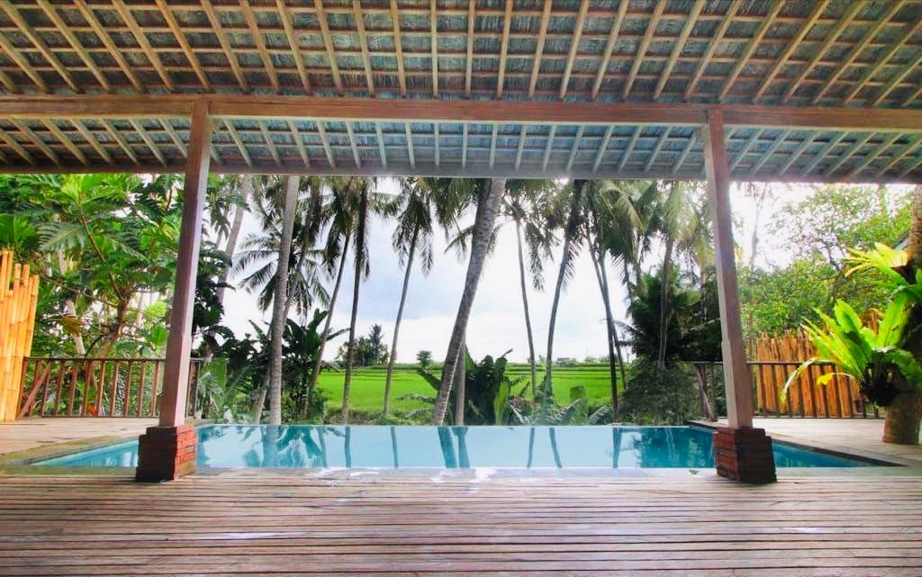 Freehold Joglo-Style Fully Furnished 3-Bedroom Villa in Pantai Purnama – River and Greenbelt Views