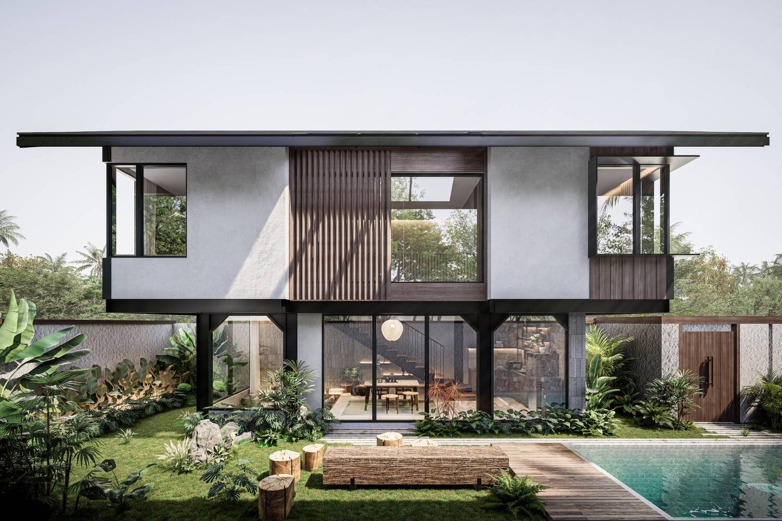 Stylish Industrial Villa 2 Bedroom – Minimalist Living Near the Ocean