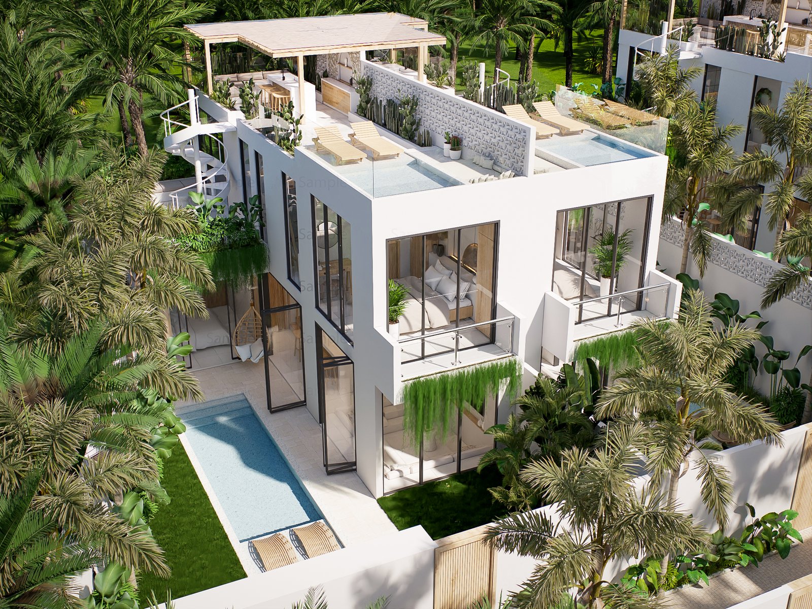 Modern 3 & 4 BR Villa with Panoramic Views in the Centre of Umalas - Leasehold