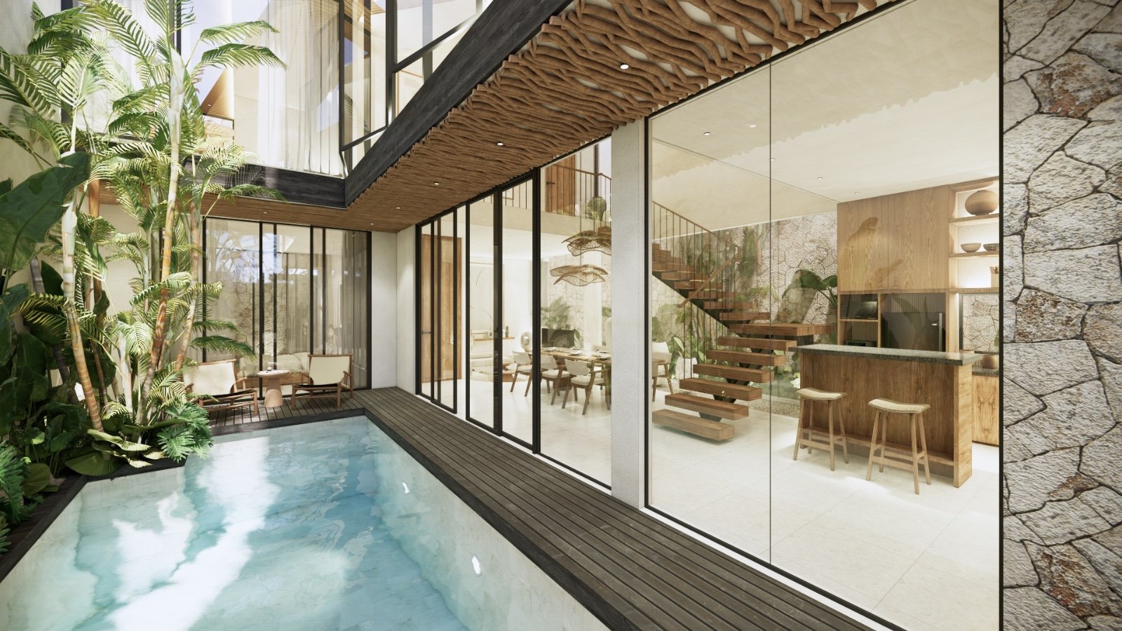 Under Construction: Premium 4-Bedroom Modern Tropical Villa for Leasehold in Seminyak - Beach Side