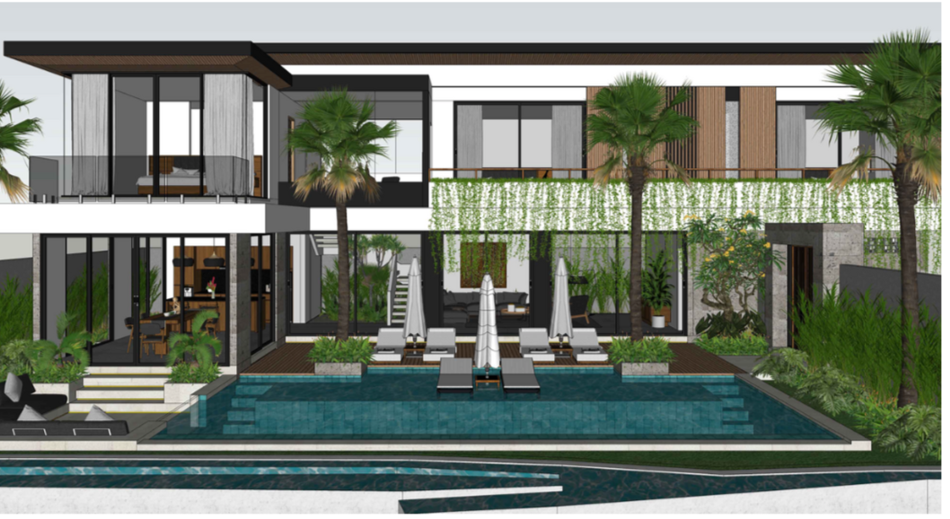 Freehold - Beautiful 3-Bedroom  Villa with Rice Field Views in Ubud– Bali