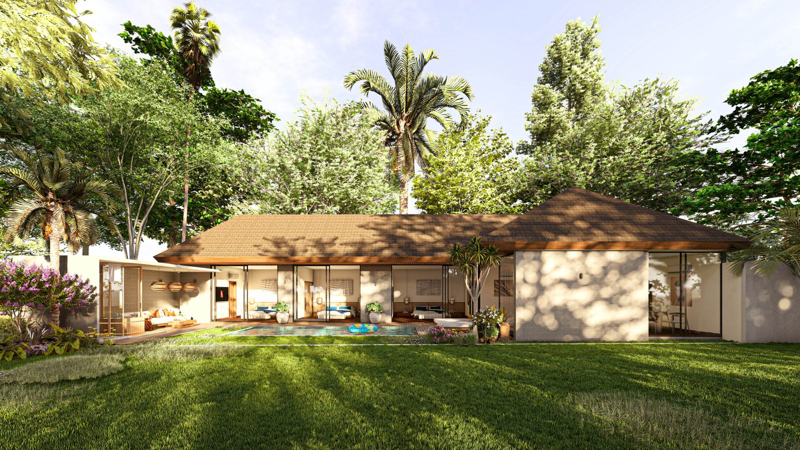 Tropical Balinese 3 Bedroom Single-Storey Villa in Pererenan - Leasehold