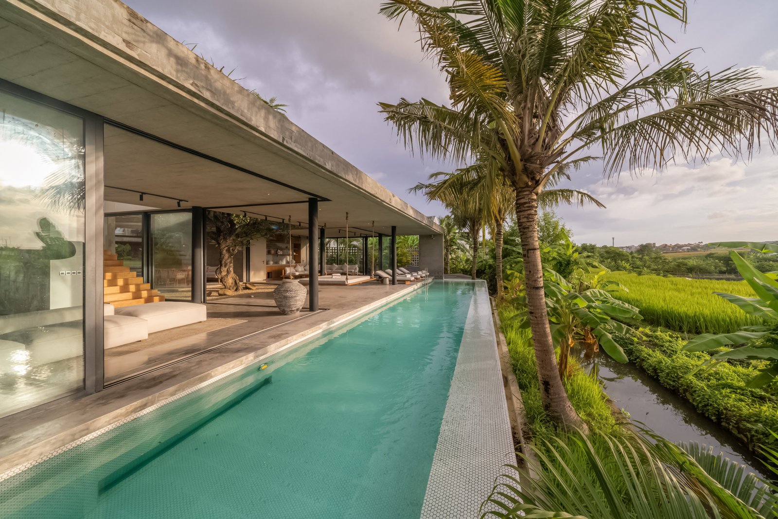 Architectural Masterpiece: Bold 5BR Concrete Villa with Rice field Views – Freehold