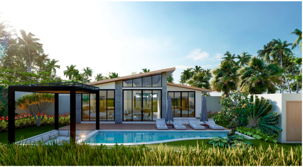 Beautiful Two-Bedroom Villa with Rice Field Views and Fountain