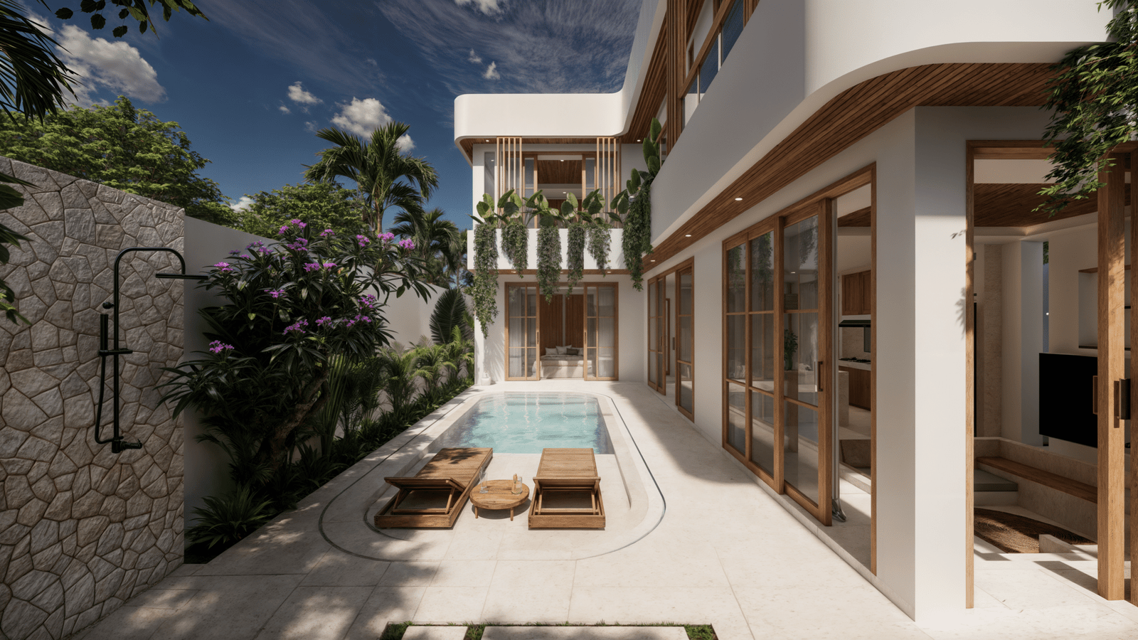 Three-Bedroom Mediterranean Tropical Villa in Buduk, Pererenan  - Leasehold